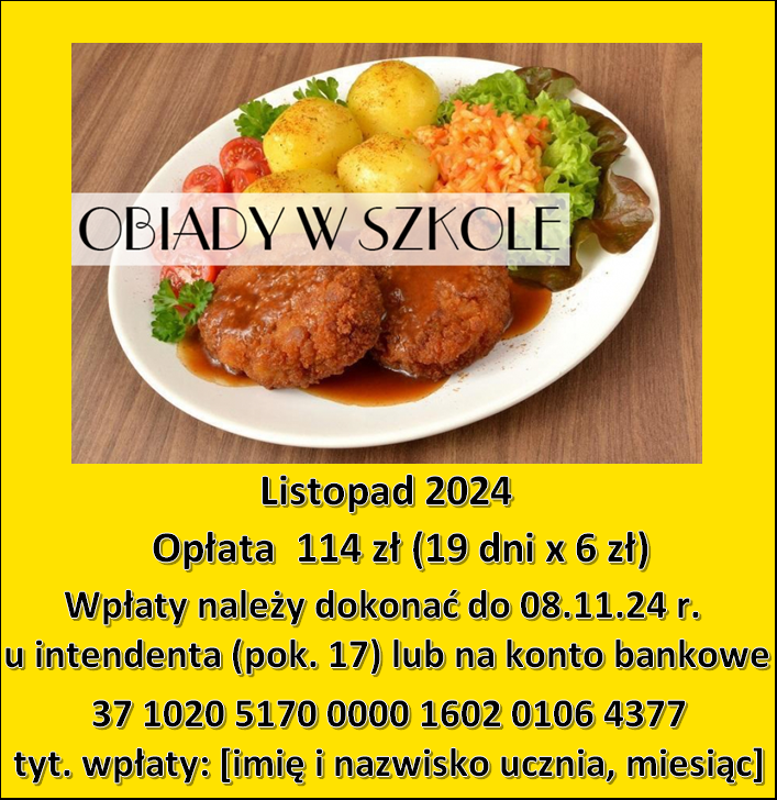 Obiady - listopad 2024 r.