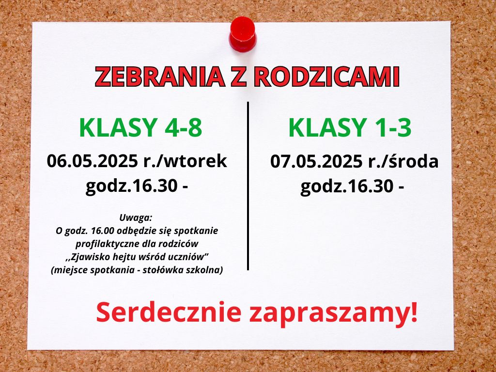 Zebrania z rodzicami