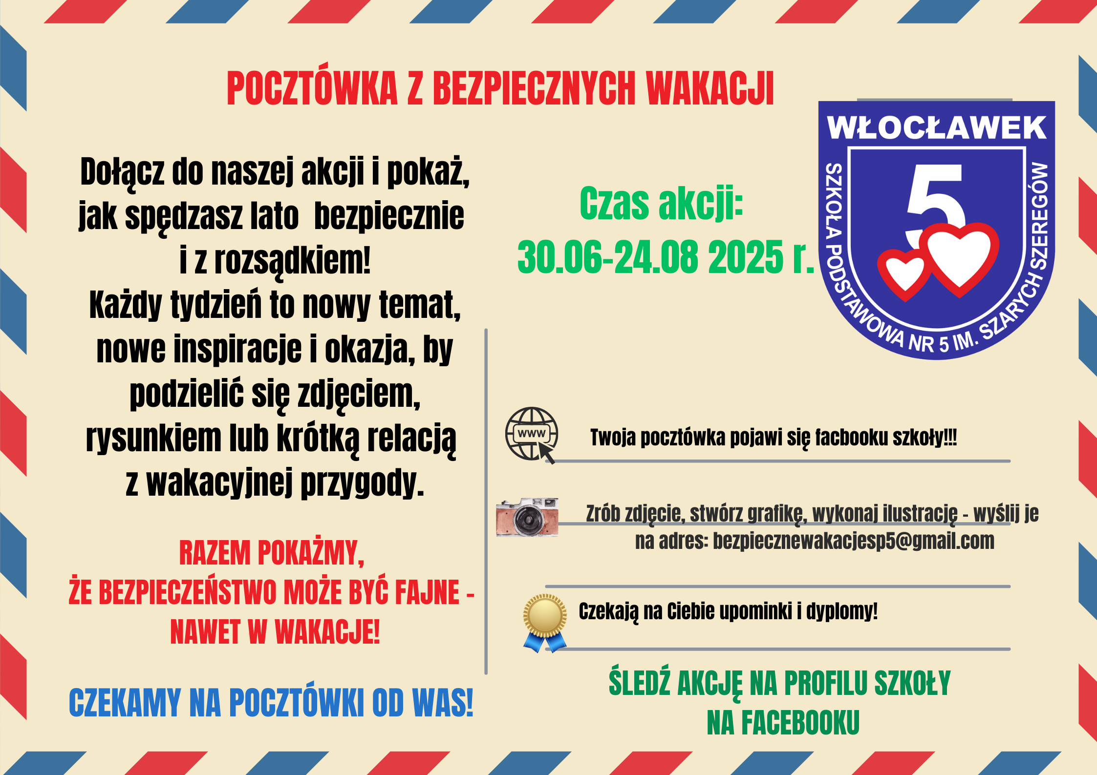 ,,Pocztówka z bezpiecznych wakacji” – dołącz do akcji!
