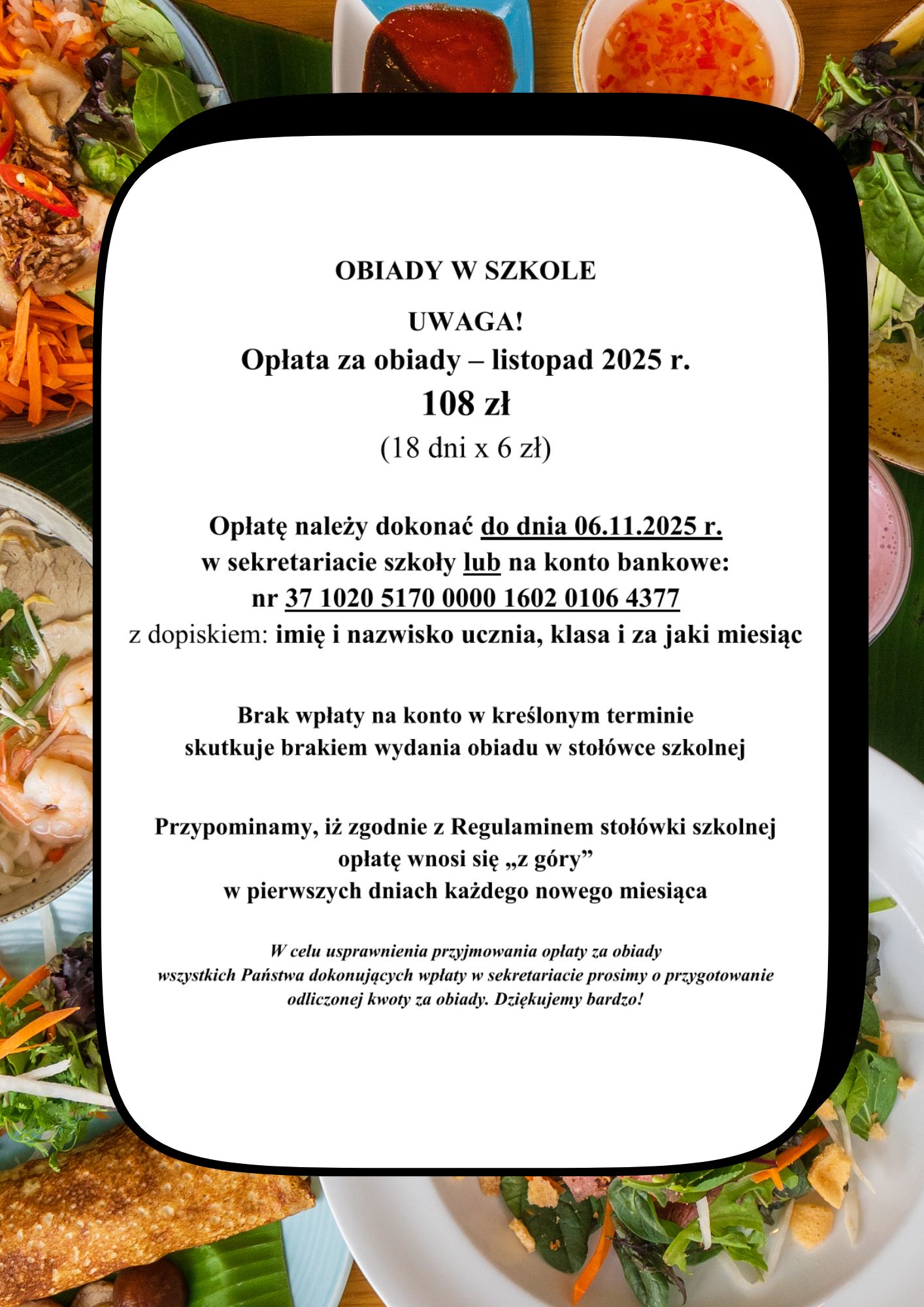 Obiady Listopad 2025