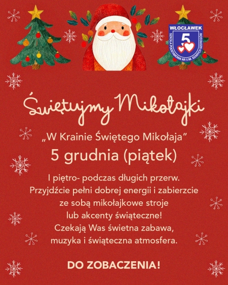 Już w piątek szkolne Mikołajki!