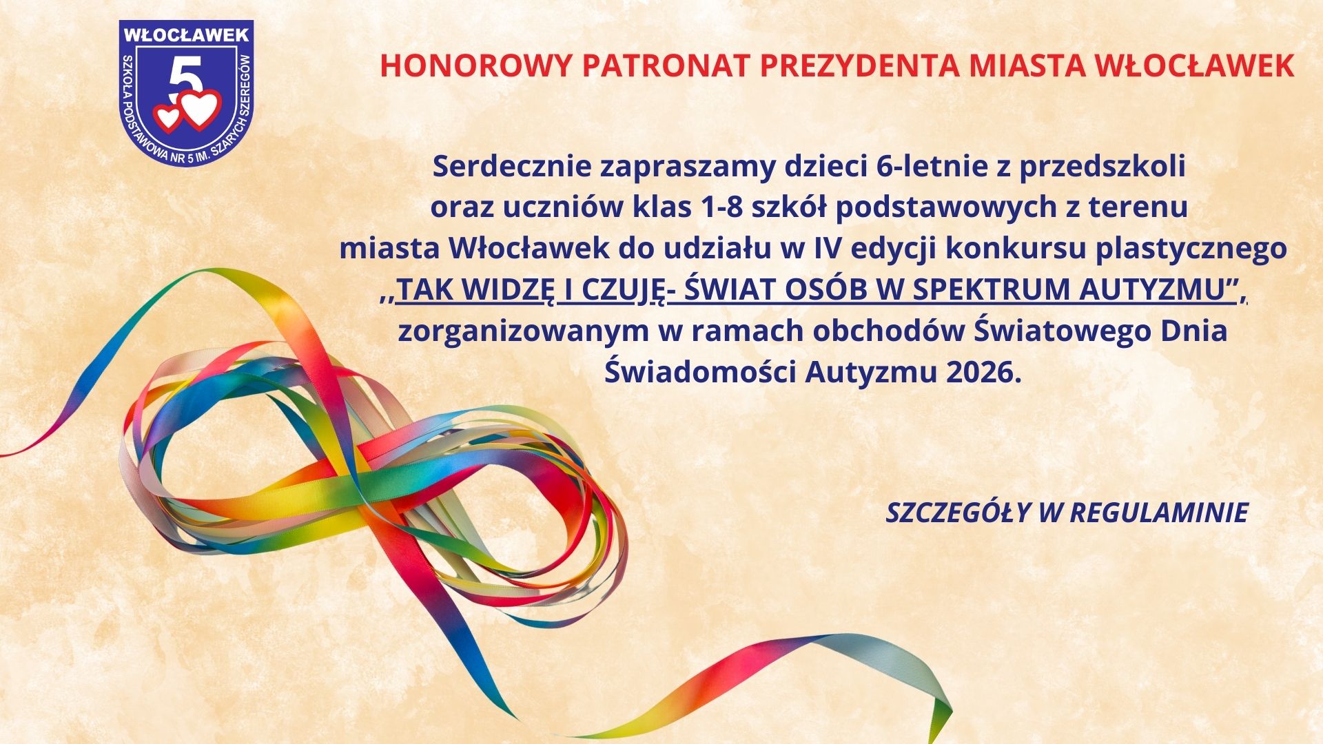 Konkurs plastyczny TAK WIDZĘ I CZUJĘ - ŚWIAT OSÓB W SPEKTRUM AUTYZMU