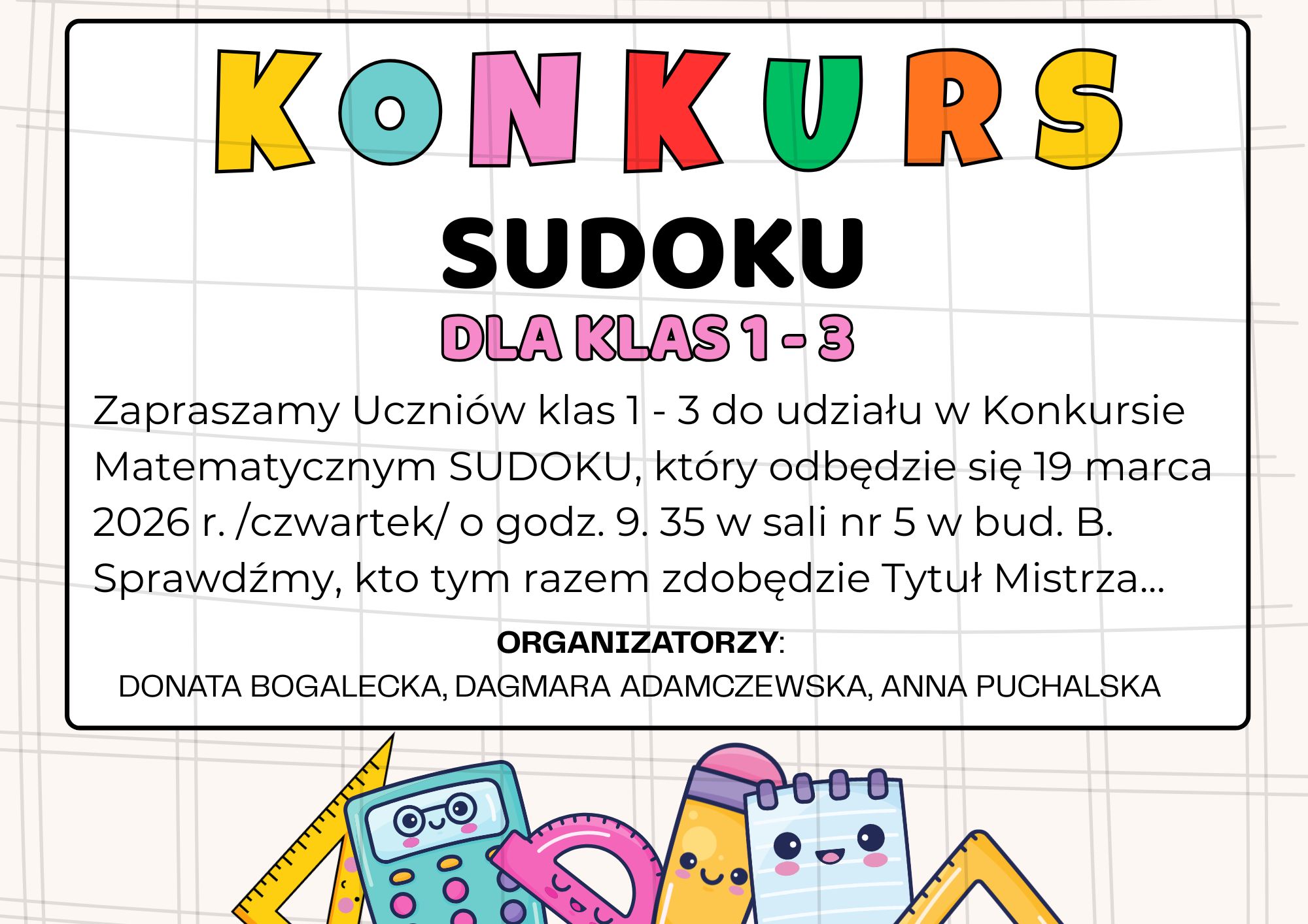 Konkurs Sudoku dla klas 1-3