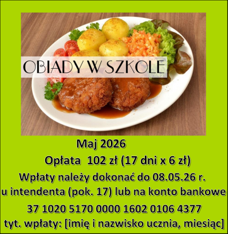 Obiady w maju 2026 r.
