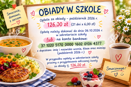Obiady w październiku 2026 r.