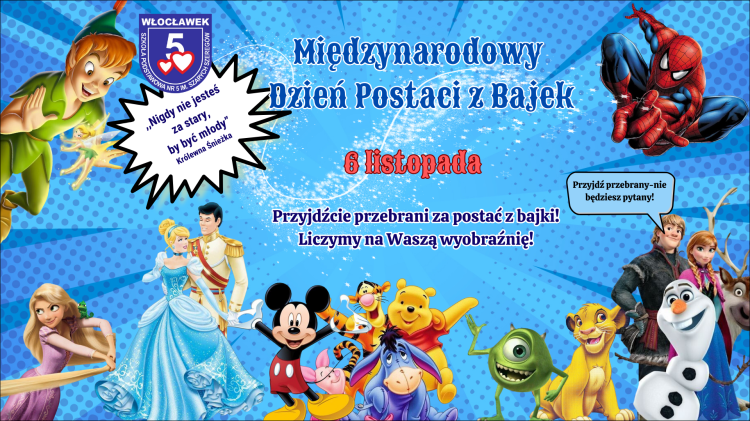 Międzynarodowy Dzień Postaci z Bajek - Szkoła Podstawowa Nr 5